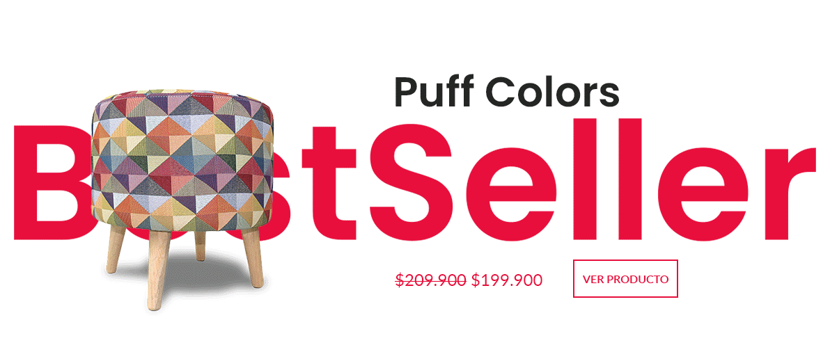 Puff colors Banner promociones destacadas Dko design - Tienda online de muebles en colombia
