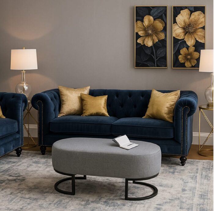 BANQUETA MOON GRIS