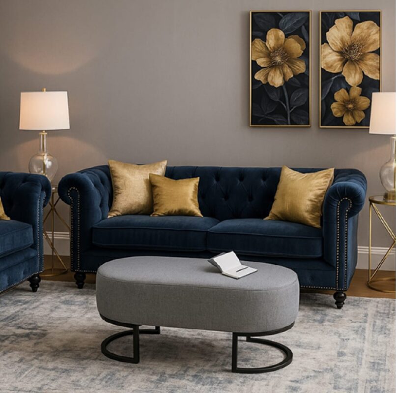 BANQUETA MOON GRIS